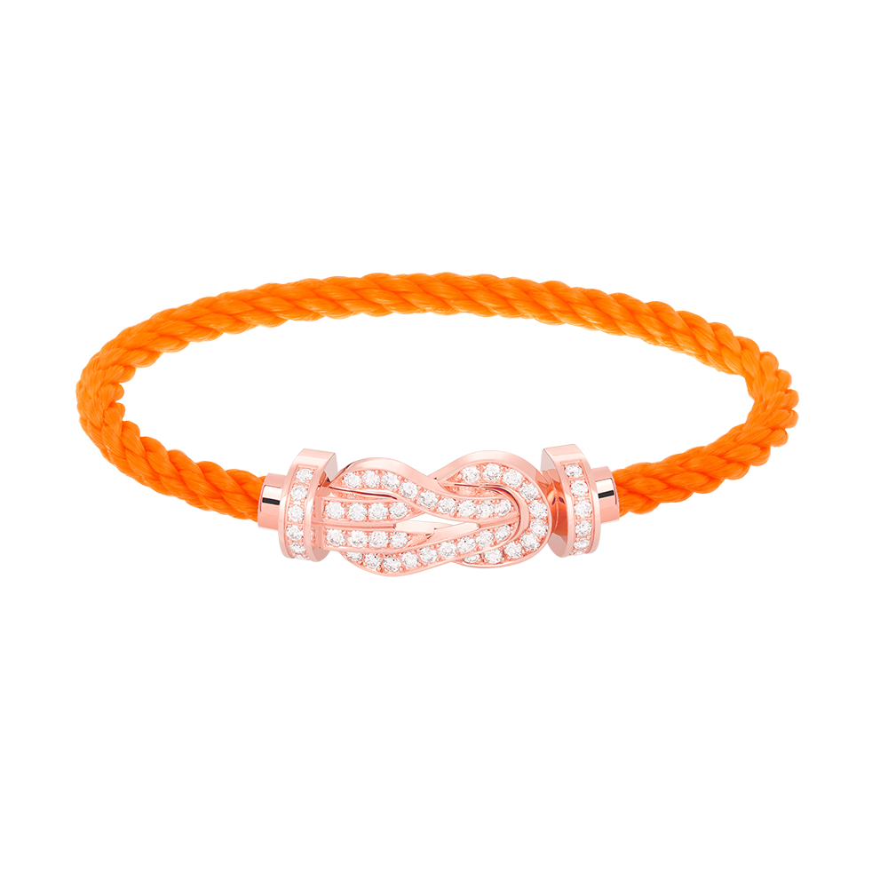 TimiCHANCE LARGE 8 FIGURE BUCKLE FULL DIAMOND BRACELET ROSE GOLD