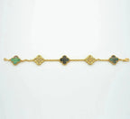[Timi]New  CLOVER 5 MOTIF GRAY MOP BRACELET COLLECTION