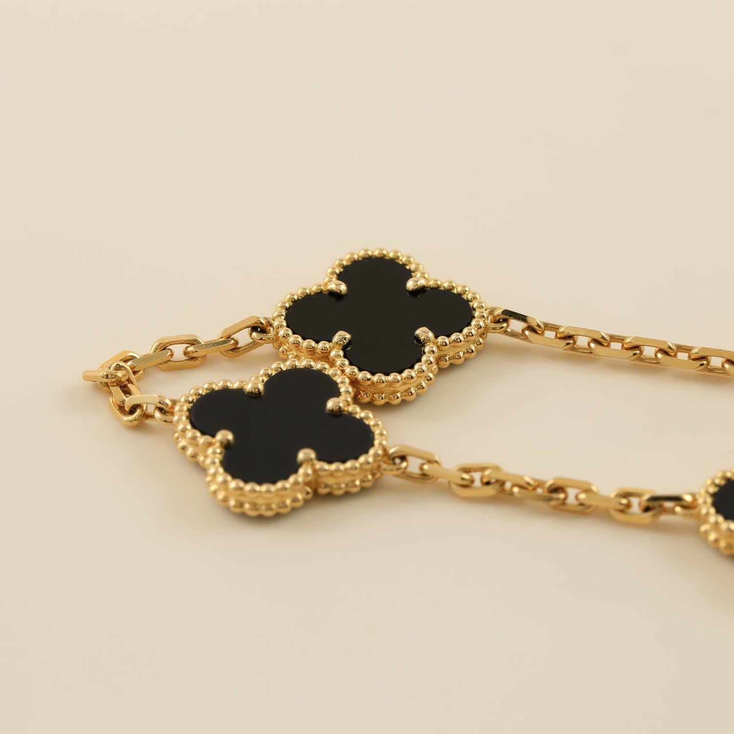 [Timi]New  CLOVER 5 MOTIF ONYXS BRACELET COLLECTION