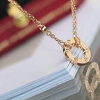 TimiLOVE NECKLACE ADJUSTABLE ROSE GOLD 2 DIAMOND