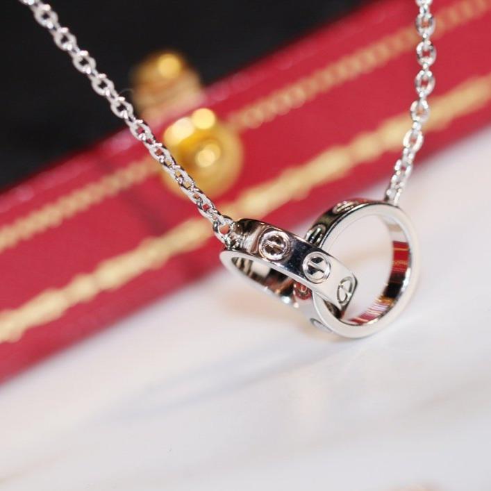 ¡®Timi¡¯LOVE NECKLACE PINK GOLD AND SILVER