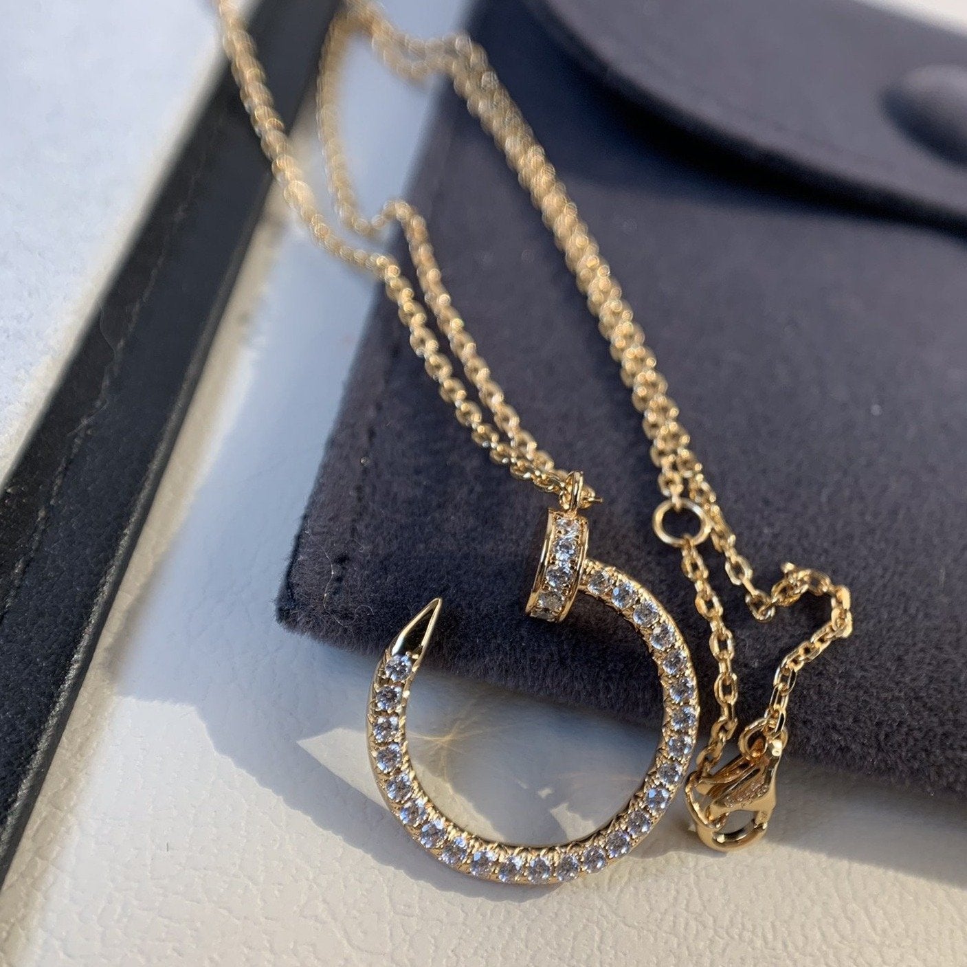 TimiJUSTE NECKLACE PINK GOLD DIAMONDS