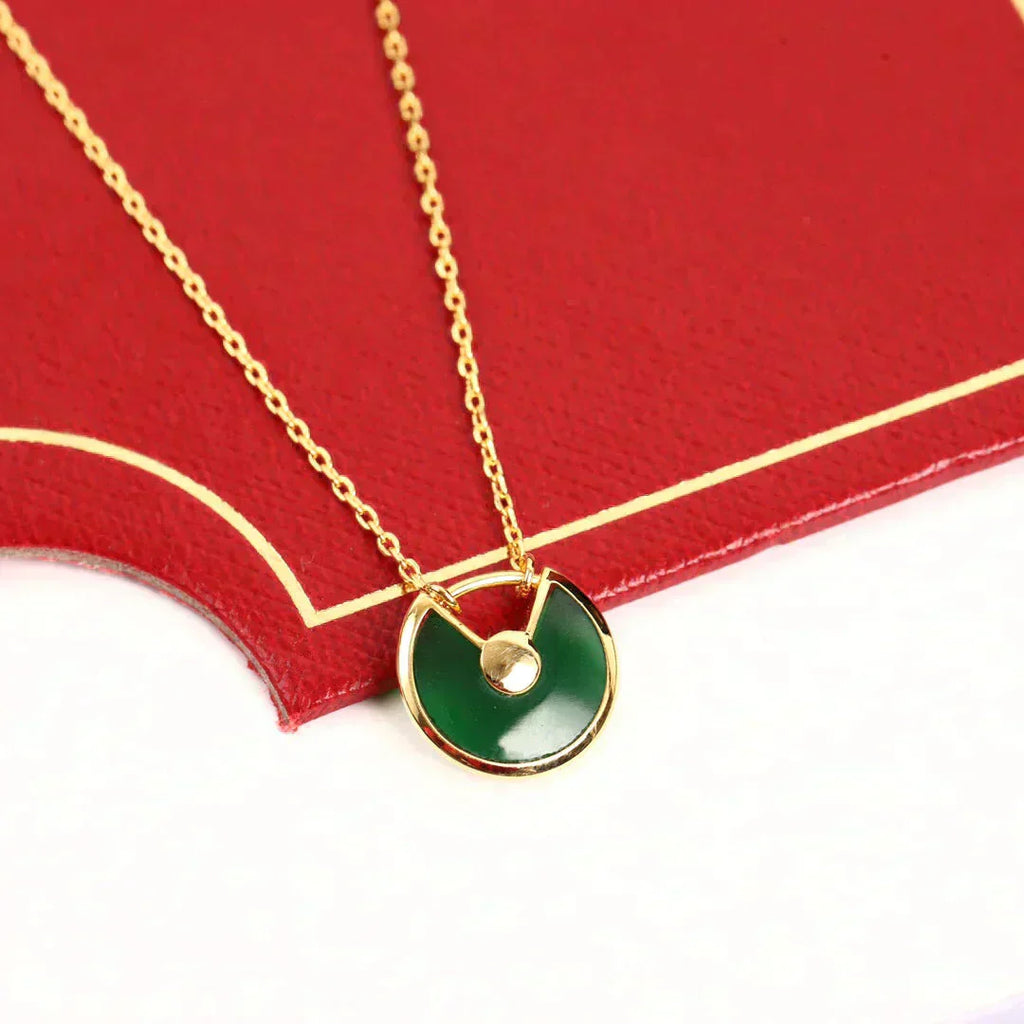 TimiAMULETTE GOLD MALACHITE NECKLACE