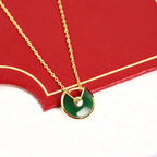 TimiAMULETTE GOLD MALACHITE NECKLACE