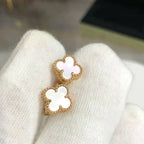 TimiCLOVER MINI 9.5MM WHITE MOP EARRINGS