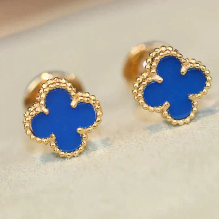 ¡®Timi¡¯CLOVER MINI 9.5MM TURQUOISE EARRINGS