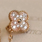 TimiCLOVER MEDIUM 1 MOTIFS FUll DIAMOND EARRINGS