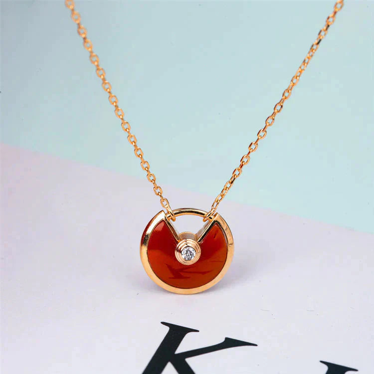 TimiAMULETTE GOLD CARNELIAN ONYX NECKLACE