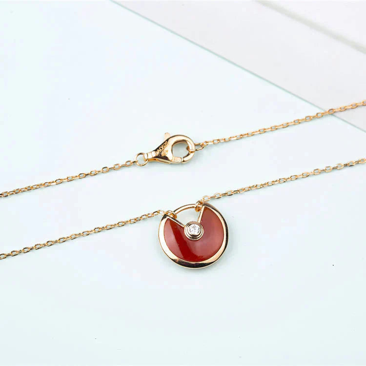 TimiAMULETTE GOLD CARNELIAN ONYX NECKLACE
