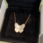 TimiBUTTERFLY GOLD MOP DIAMOND NECKLACE