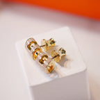 TimiMINI POP H GOLD EARRINGS GREY