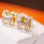 TimiMINI POP H GOLD EARRINGS GREY