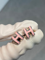 TimiMINI POP H SILVER EARRINGS PINK