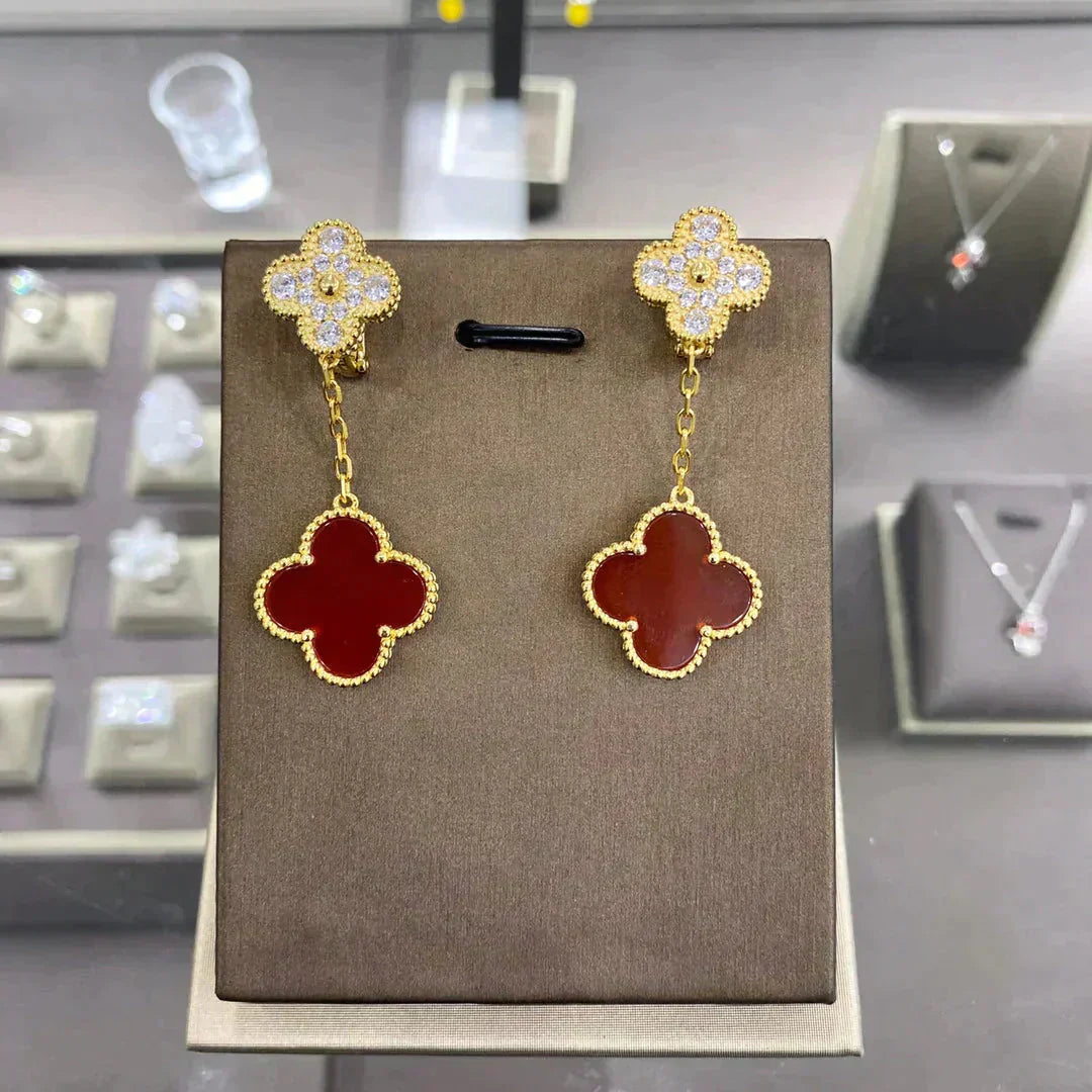 ¡®Timi¡¯CLOVER  2 MOTIFS  DIAMOND  EARRINGS (MULTIPLE CHOICESç´