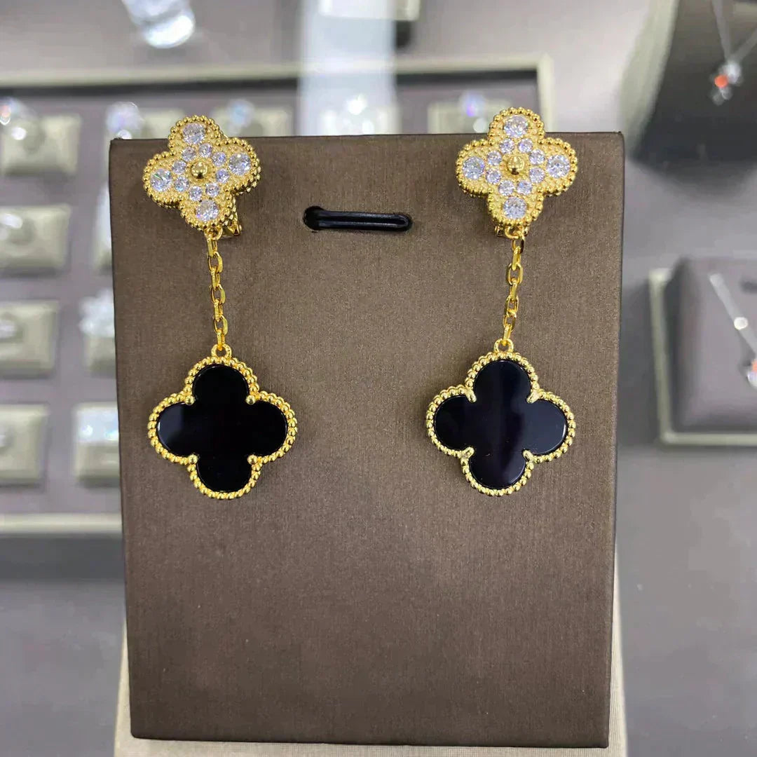¡®Timi¡¯CLOVER  2 MOTIFS  DIAMOND  EARRINGS (MULTIPLE CHOICESç´