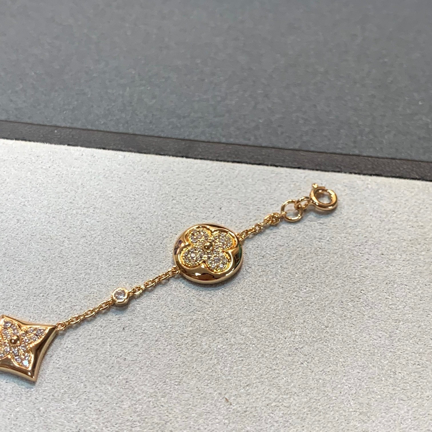 TimiSTAR AND SUN 4 MOTIFS GOLD DIAMONDS BRACELET