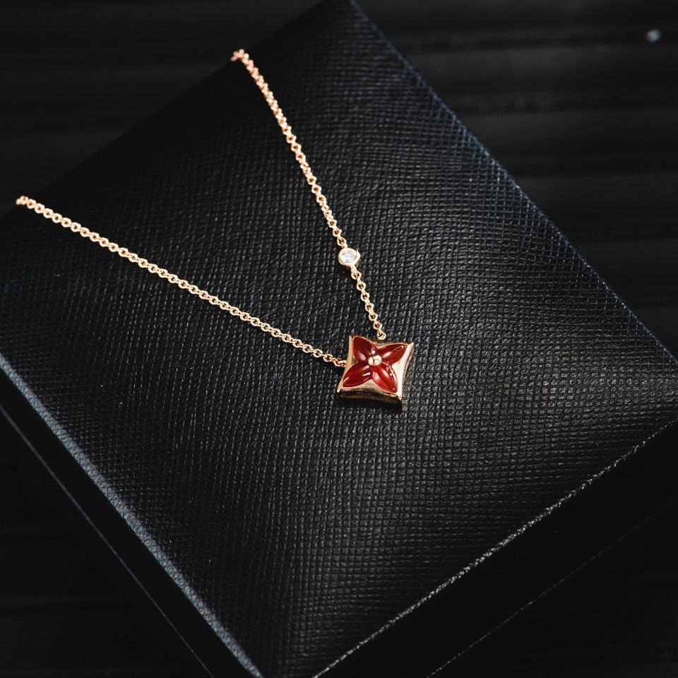 TimiSTAR NECKLACE PINK GOLD 1 DIAMOND