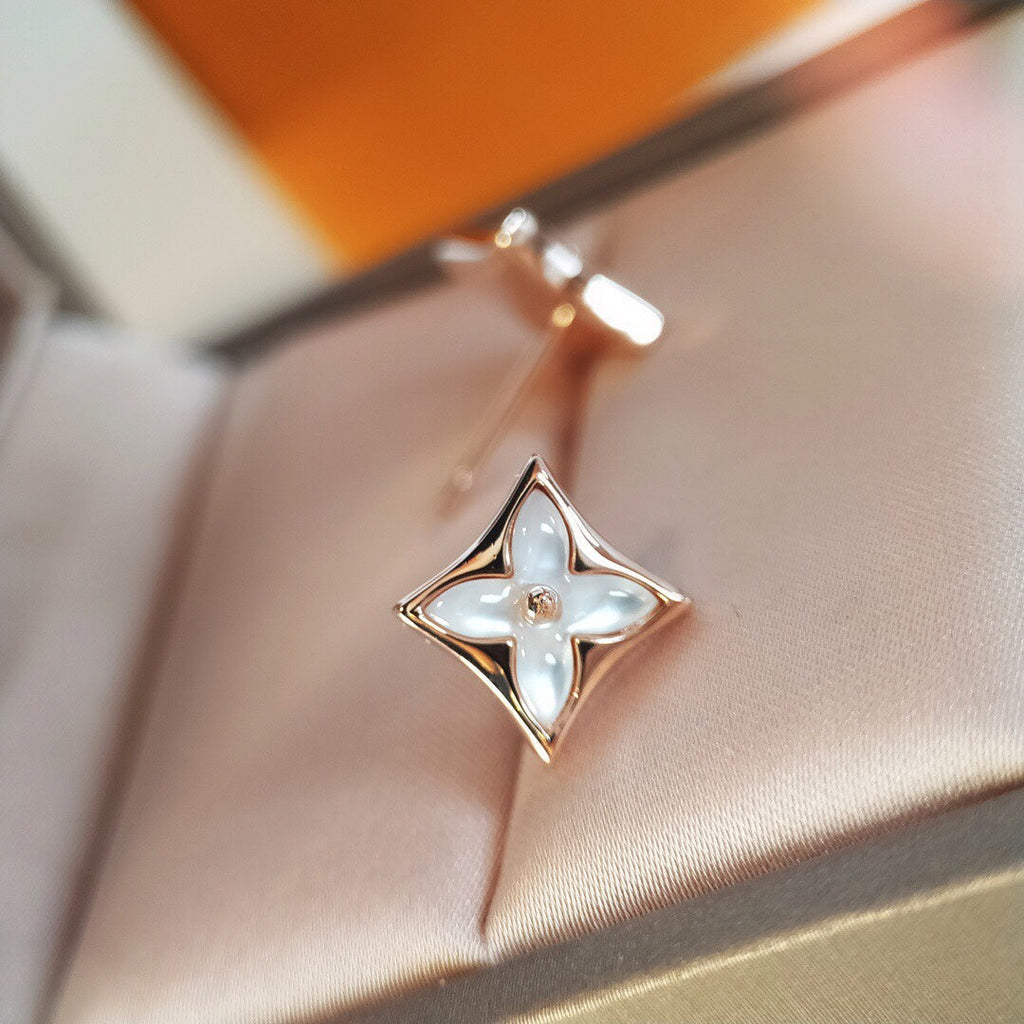 TimiSTAR MOP PINK GOLD EARRINGS