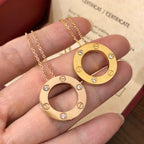 TimiLOVE NECKLACE 16MM 3 DIAMONDS