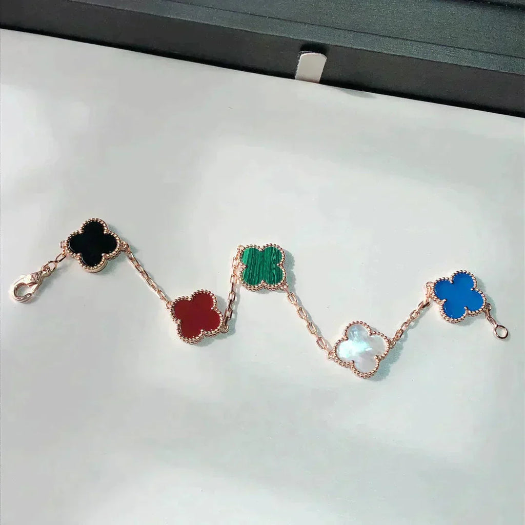 [Timi]New CLOVER 5 MOTIFS MULTICOLOR BRACELET