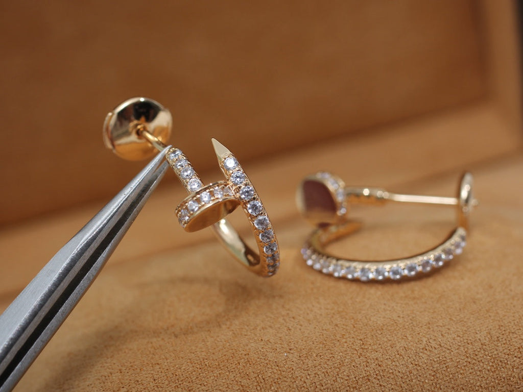 TimiJUSTE EARRINGS 12.75MM PINK GOLD DIAMOND