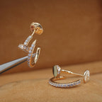 TimiJUSTE EARRINGS 12.75MM PINK GOLD DIAMOND