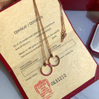 TimiJUSTE NECKLACE GOLD RED DIAMONDS