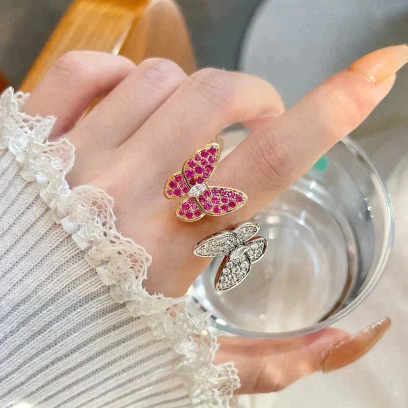 TimiTWIN BUTTERFLY DIAMOND RING