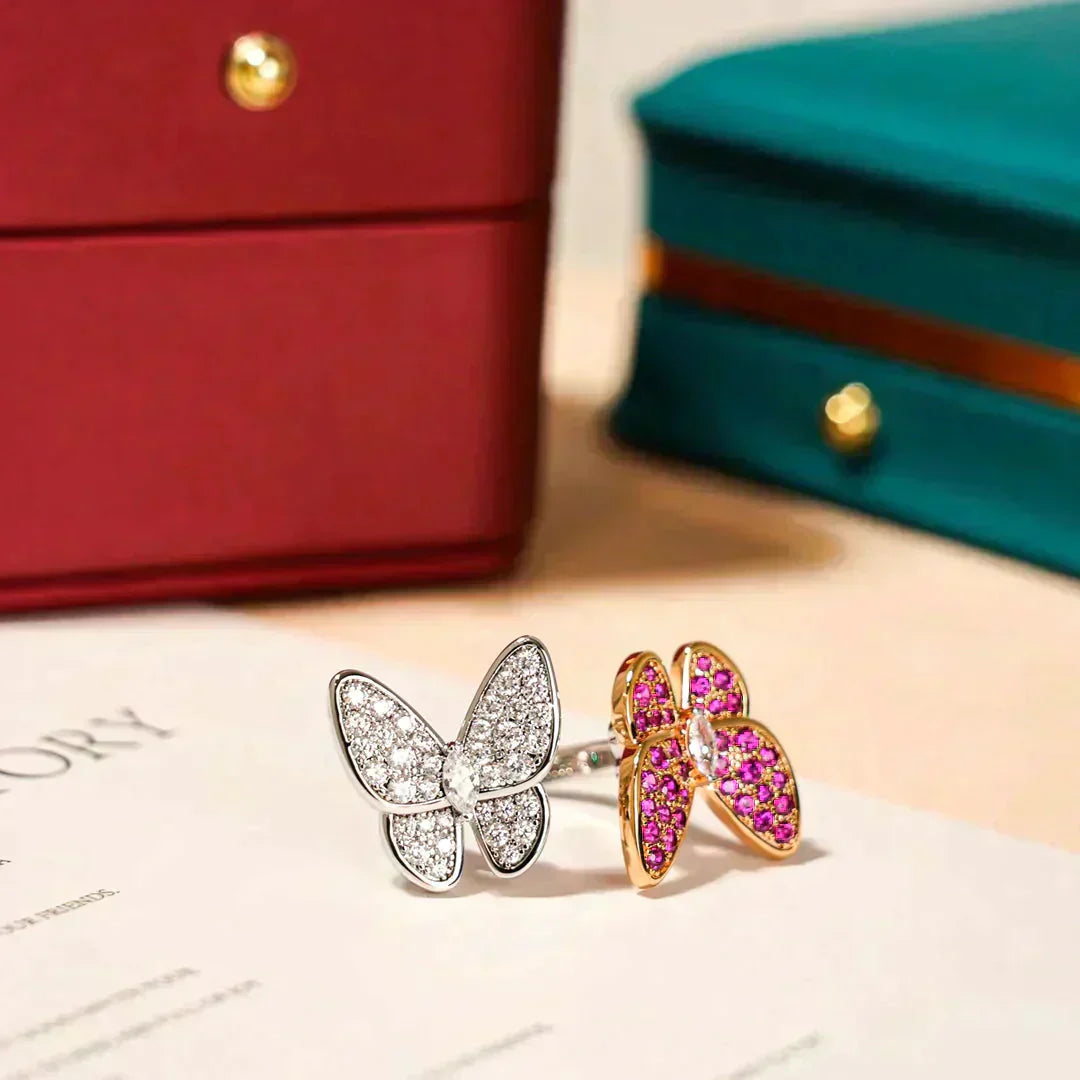 TimiTWIN BUTTERFLY DIAMOND RING