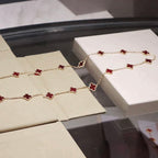 TimiCLOVER 20 MOTIFS CARNELIAN NECKLACE