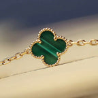 TimiCLOVER 20 MOTIFS MALACHITE DIAMOND NECKLACE
