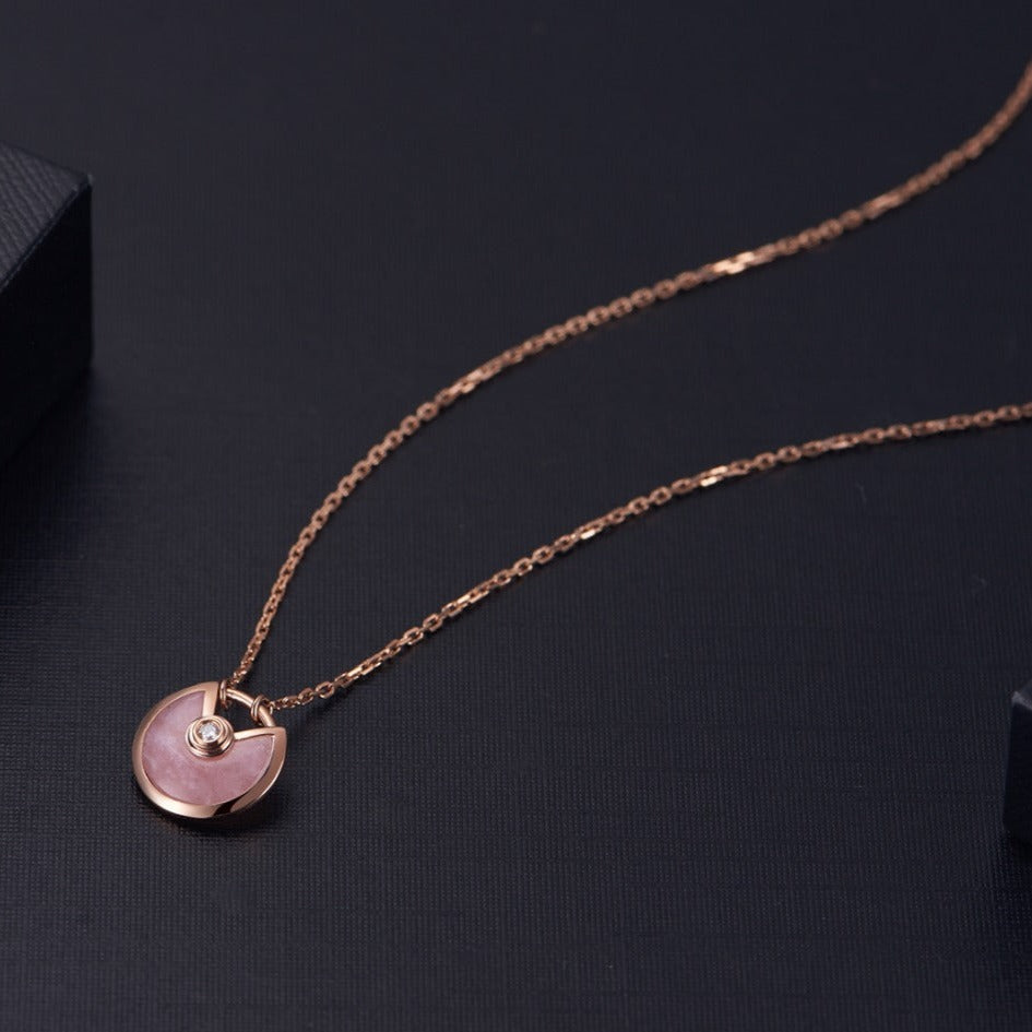 TimiAMULETTE ROSE GOLD PINK MOP NECKLACE
