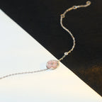 TimiSUN MOTIF PINK MOP SILVER BRACELET