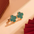 TimiCLOVER MEDIUM 1 MOTIFS MALACHITE  EARRINGS