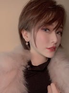 TimiDOUBLE STAR PINK GOLD MOP DROP EARRINGS