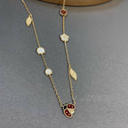 TimiLUCKY SPRING 15 MOTIFS GOLD NECKLACE