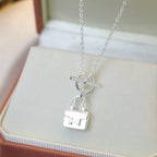 TimiPOP H PEDANT SILVER NECKLACE