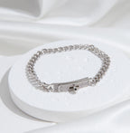 TimiKELLY CHAIN SILVER DIAMOND BRACELET