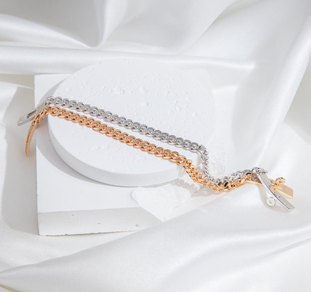 TimiKELLY CHAIN SILVER DIAMOND BRACELET