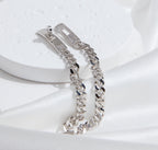 TimiKELLY CHAIN SILVER DIAMOND BRACELET