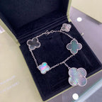 ¡®Timi¡¯CLOVER 5 MOTIFS SIVLER DARK MOP BRACELET