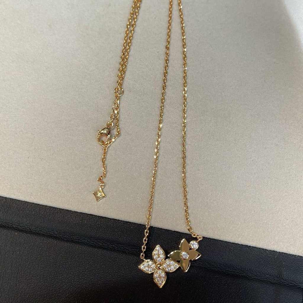 TimiSTAR BLOSSOM NECKLACE PINK GOLD DIAMONDS