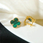 TimiCLOVER MEDIUM 1 MOTIFS MALACHITE  EARRINGS