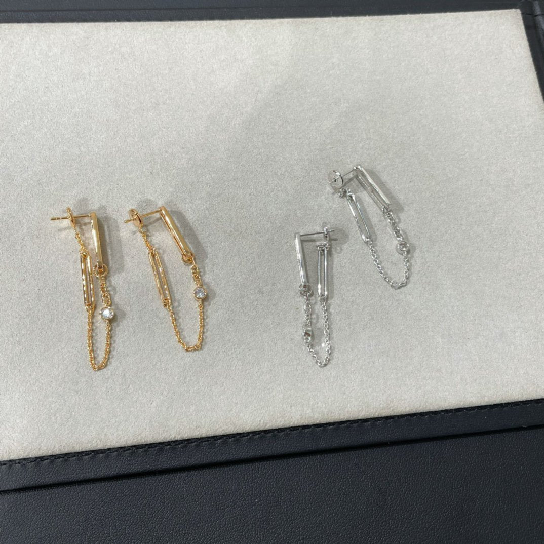 TimiCHAINE CHAOS DIAMOND DROP EARRINGS