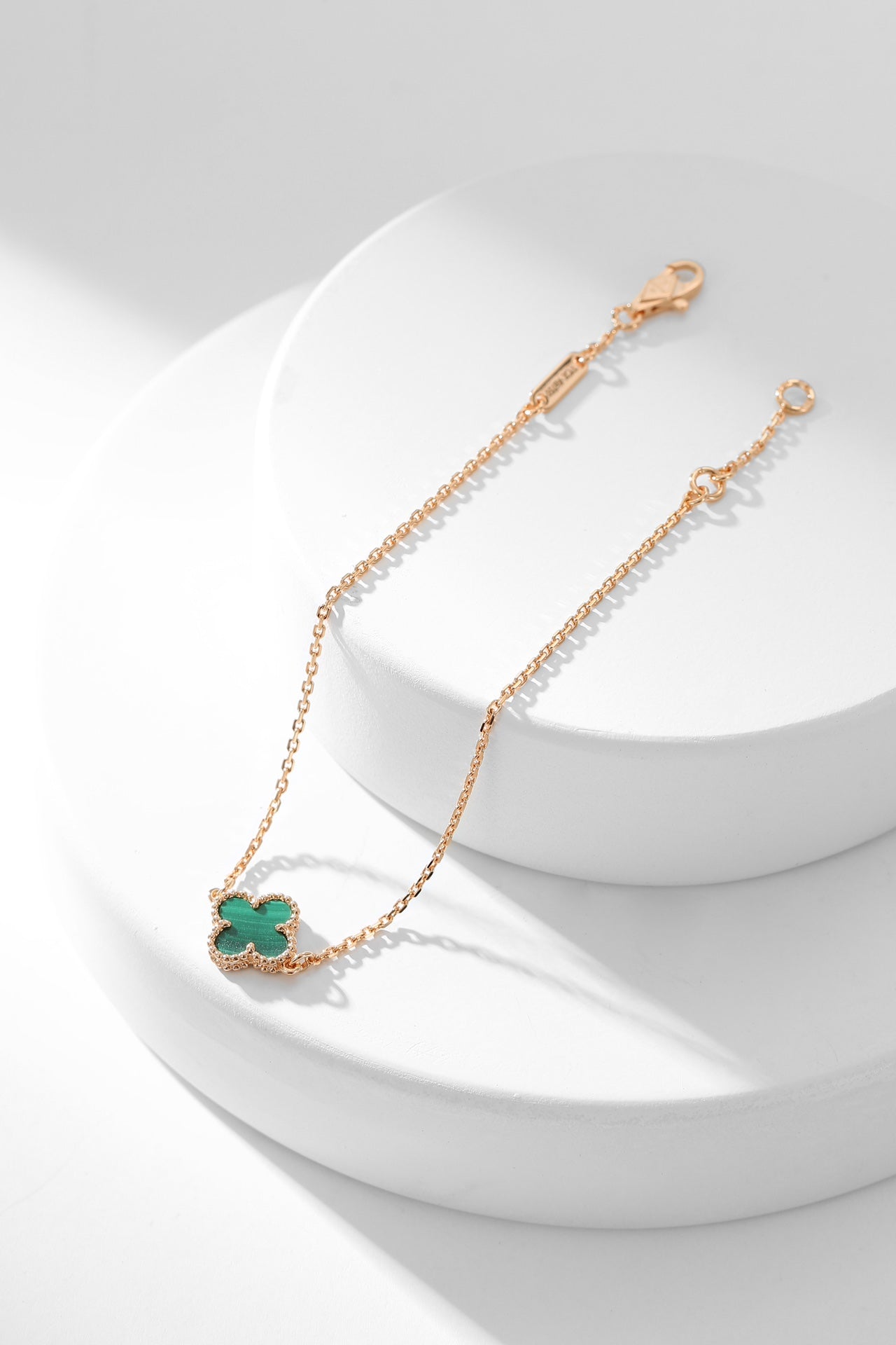 ¡®Timi¡¯CLOVER BRACELET MALACHITE 1 MOTIF