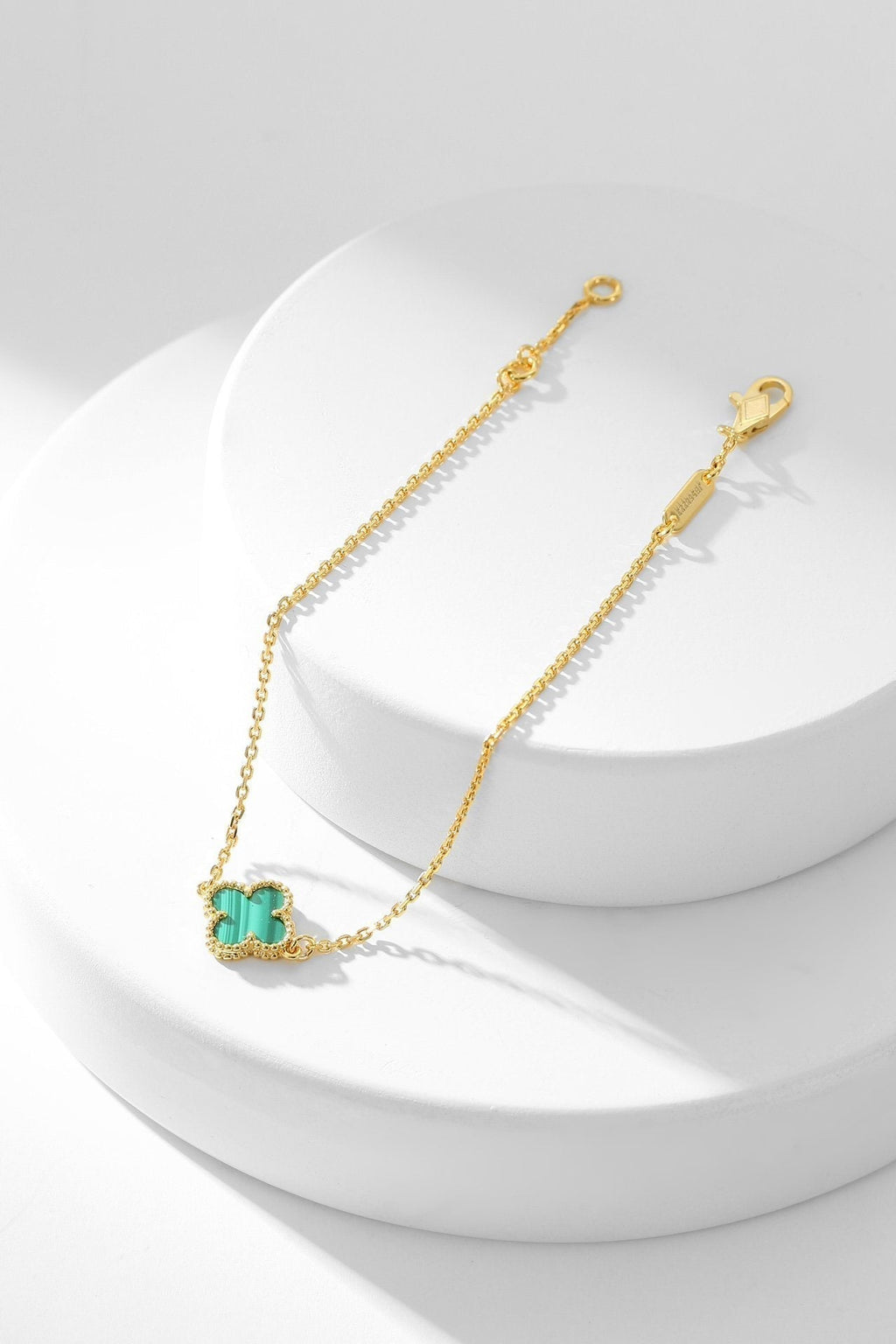 ¡®Timi¡¯CLOVER BRACELET MALACHITE 1 MOTIF