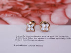 TimiSTAR AND SUN PINK GOLD MOP STUD EARRINGS