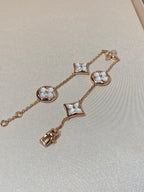 TimiSTAR AND SUN 5 MOTIF MOP PINK GOLD BRACELET