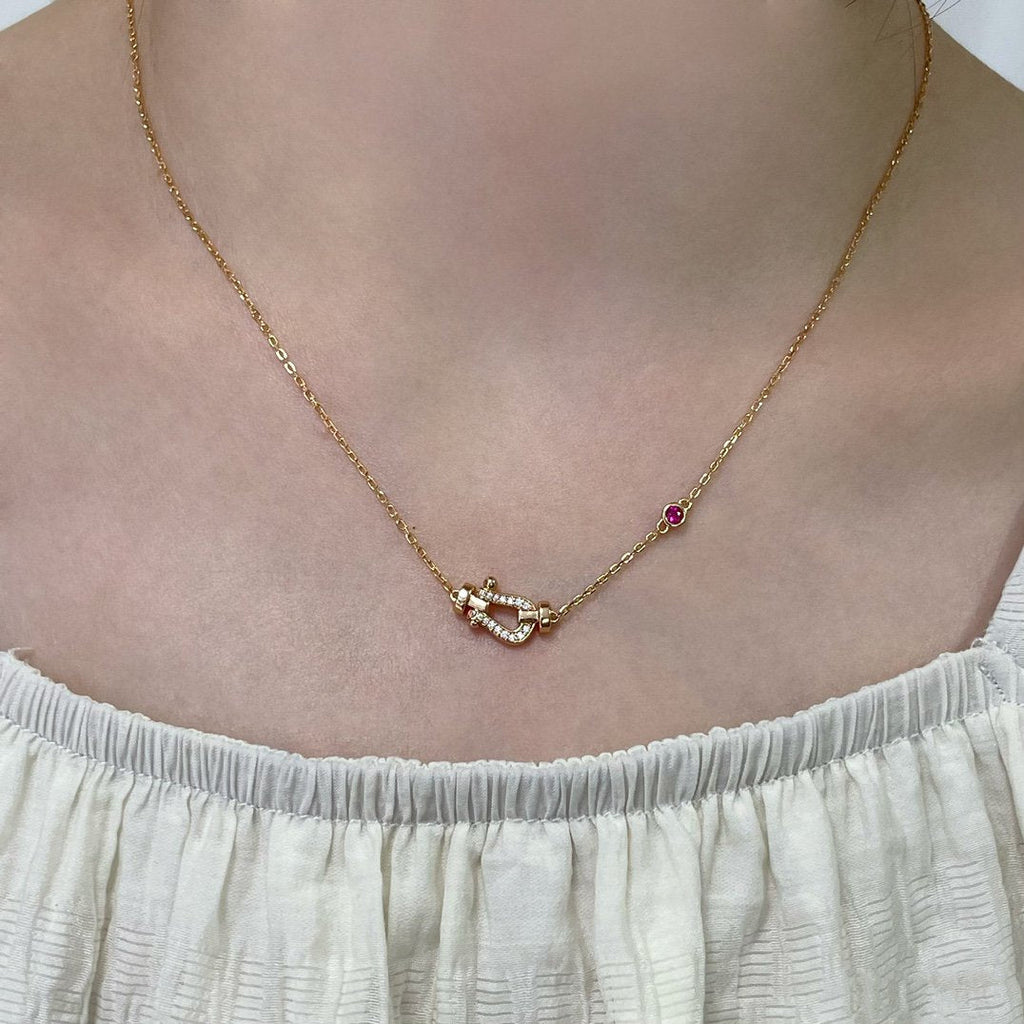 TimiFORCE 10 DIAMOND PINK GOLD NECKLACE