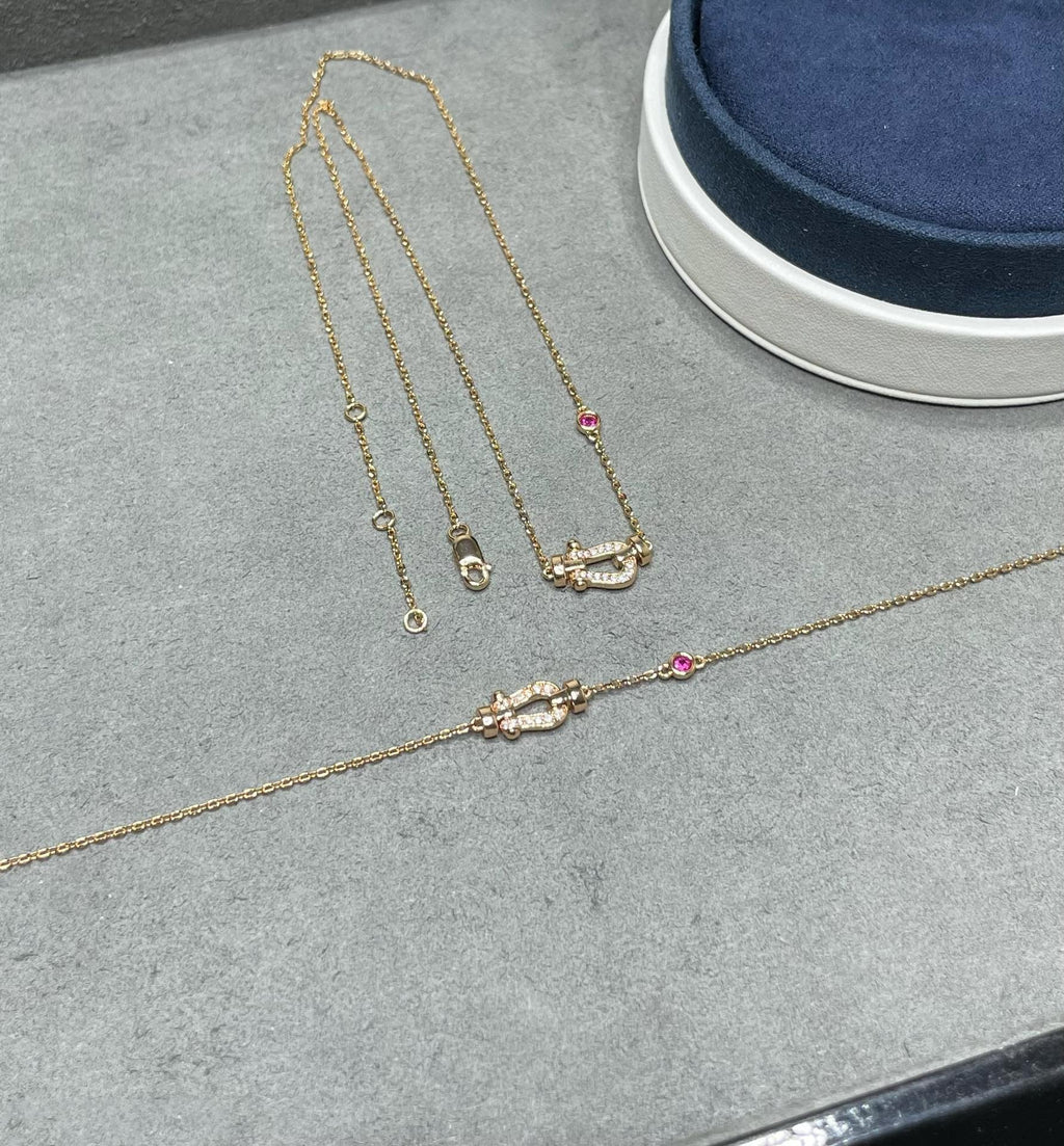 TimiFORCE 10 DIAMOND PINK GOLD NECKLACE